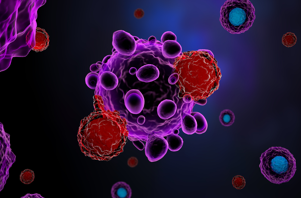 A digital illustration of CAR T cells